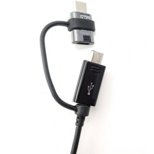 Dátový kábel Samsung EP-DG950DBE Type-C/MicroUSB 1.4m Čierny (Bulk)