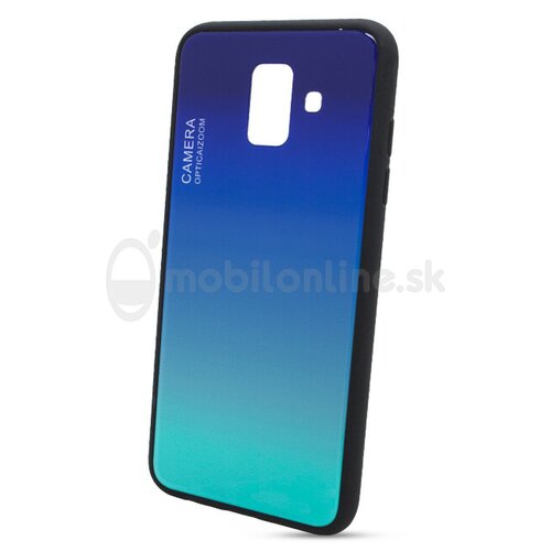 Puzdro Gradient Glass TPU Samsung Galaxy A6 A600 - modré