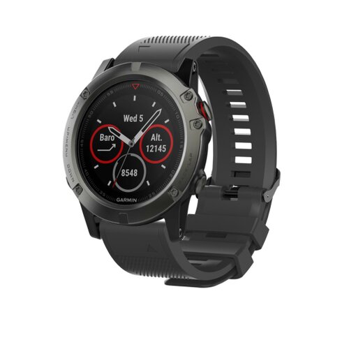 Tactical 668 Silikónový náramok pre Garmin Fenix 5X/6X QuickFit 26mm Čierny