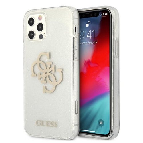 E-shop Guess case for iPhone 12 Pro Max 6,7&quot; GUHCP12LPCUGL4GTR transparent hard case Glitter 4G Big L
