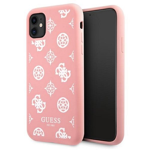 Guess case for iPhone 12 Pro Max 6,7" GUHCP12LLSPEWPI pink hard case Peony Collection