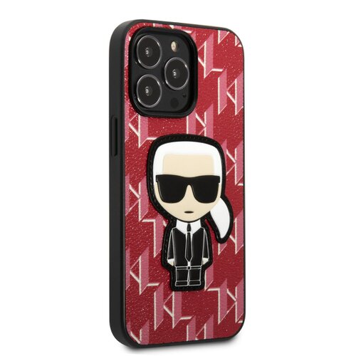 Puzdro Karl Lagerfeld Monogram Ikonik iPhone 13 Pro - červené