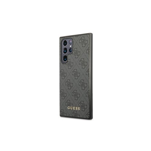 E-shop Guess case for Samsung Galaxy S22 Ultra GUHCS22LG4GFGR grey hard case 4G Metal Gold Logo