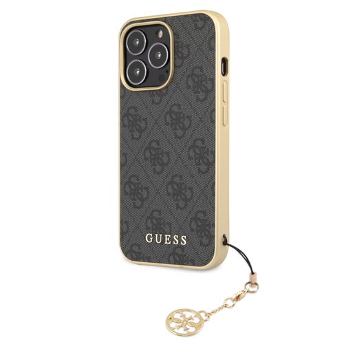 Puzdro Guess 4G Charms iPhone 13 Pro Max - šedé