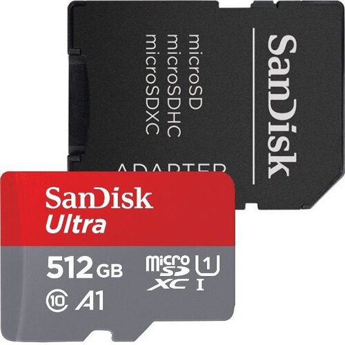 SanDisk Ultra/micro SDXC/512GB/UHS-I U1 / Class 10/+ Adaptér