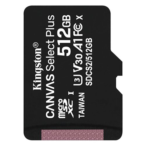 Kingston CANVAS SELECT PLUS/micro SD/512GB/UHS-I U3 / Class 10
