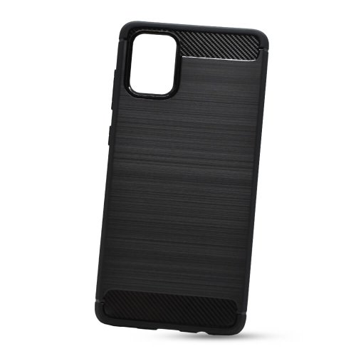 Puzdro Carbon Lux TPU Samsung Galaxy A71 A715 - čierne