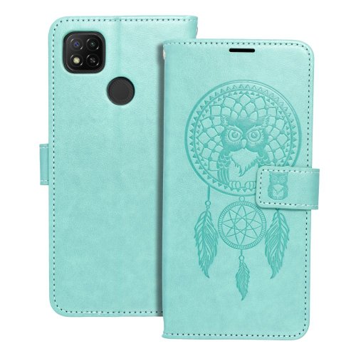 Puzdro Mezzo Book Xiaomi Redmi 9C vzor dreamcatcher - zelené