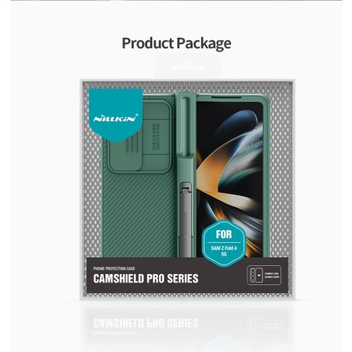 Nillkin CamShield PRO Slot+Stand Zadní Kryt pro Samsung Galaxy Z Fold 4 5G Deep Green