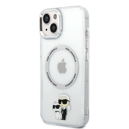 Puzdro Karl Lagerfeld MagSafe IML Puzdro Karl and Choupette NFT iPhone 14 - transparentné