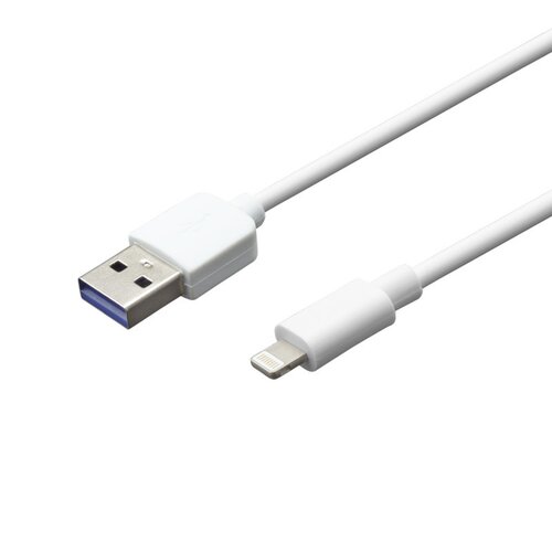 E-shop mobilNET dátový kábel USB - Lightning, 2A, 1M, Eko balenie, biela