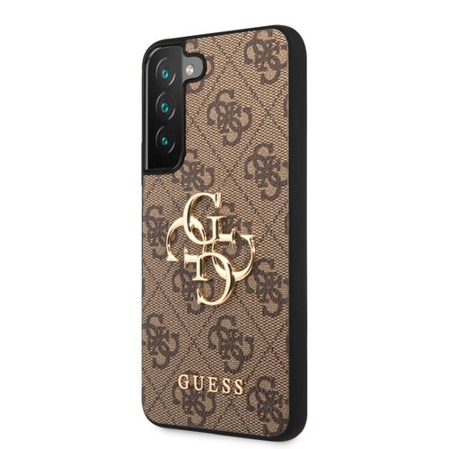 Puzdro Guess PU 4G Metal Logo Samsung Galaxy S23 - hnedé