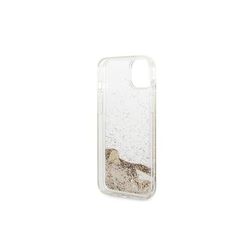 Guess case for iPhone 14 Plus 6,7" GUOHCP14MGLHFLGO gold HC Liquid Glitter Charms