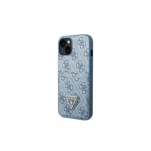 Guess case for iPhone 13 Pro Max 6,7" GUHCP13XP4TPB blue hardcase 4G Triangle Logo Cardslot