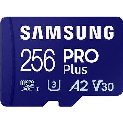 Samsung/micro SDXC/256GB/USB 3.0/USB-A/Class 10/+ Adaptér/Modrá