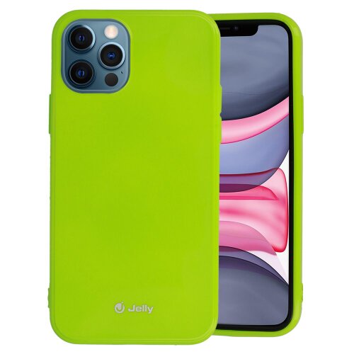 Puzdro Jelly TPU iPhone 13 mini - limetkové