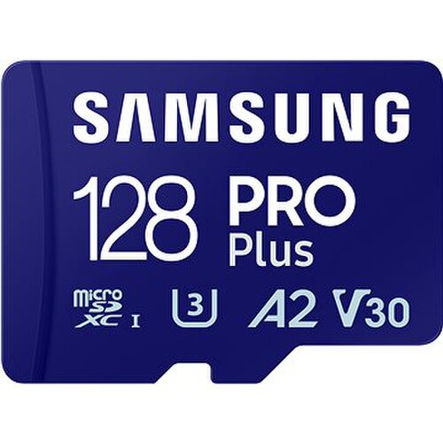 Samsung/micro SDXC/128GB/USB 3.0/USB-A/Class 10/+ Adaptér/Modrá