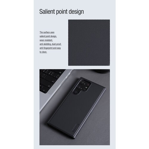 Nillkin Super Frosted PRO Magnetic Zadní Kryt pro Samsung Galaxy S22 Ultra Black