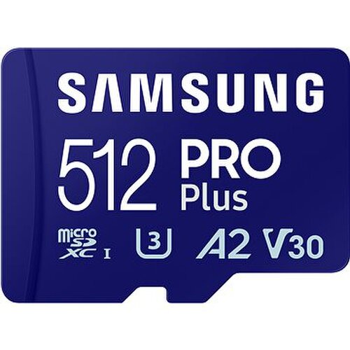 Samsung/micro SDXC/512GB/USB 3.0/USB-A/Class 10/+ Adaptér/Modrá