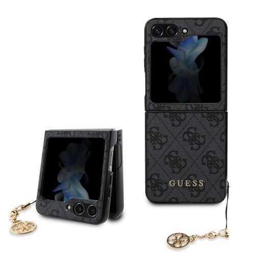 Puzdro Guess 4G Charms Samsung Galaxy Z Flip 5 - šedé