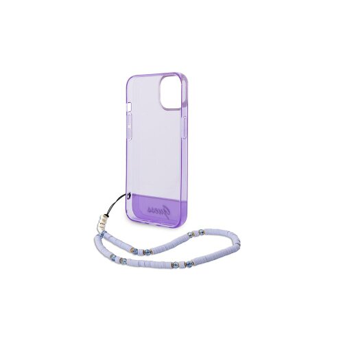 Guess case for iPhone 14 Pro Max 6,7" GUHCP14XHGCOHU purple hardcase Translucent Pearl Strap
