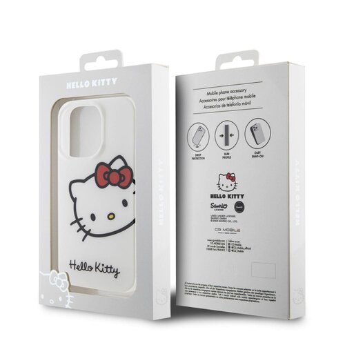 Hello Kitty IML Head Logo Zadní Kryt pro iPhone 15 Pro White