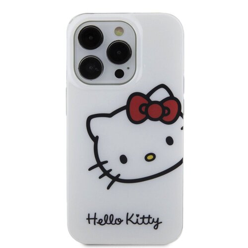 Hello Kitty IML Head Logo Zadní Kryt pro iPhone 15 Pro White