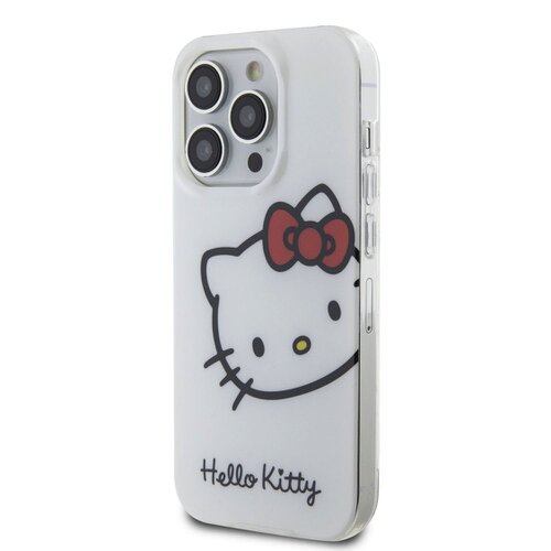 Hello Kitty IML Head Logo Zadní Kryt pro iPhone 15 Pro White