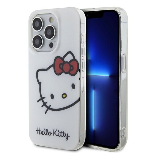 Hello Kitty IML Head Logo Zadní Kryt pro iPhone 15 Pro White