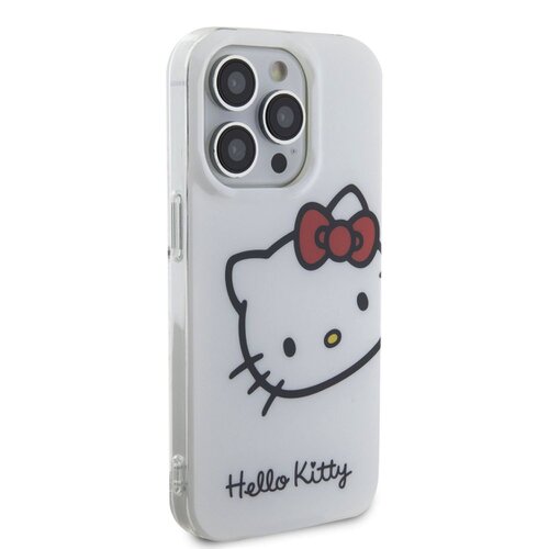 Hello Kitty IML Head Logo Zadní Kryt pro iPhone 15 Pro White