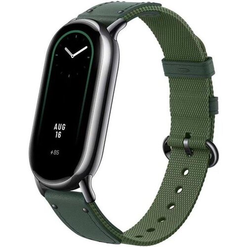 Remienok pre Xiaomi Smart Band 8 pletený Tmavozelený