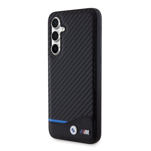 BMW M PU Carbon Blue Line Zadní Kryt pro Samsung Galaxy S23 FE Black