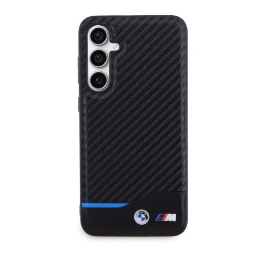 BMW M PU Carbon Blue Line Zadní Kryt pro Samsung Galaxy S23 FE Black