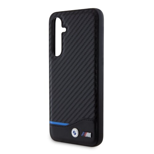 BMW M PU Carbon Blue Line Zadní Kryt pro Samsung Galaxy S23 FE Black