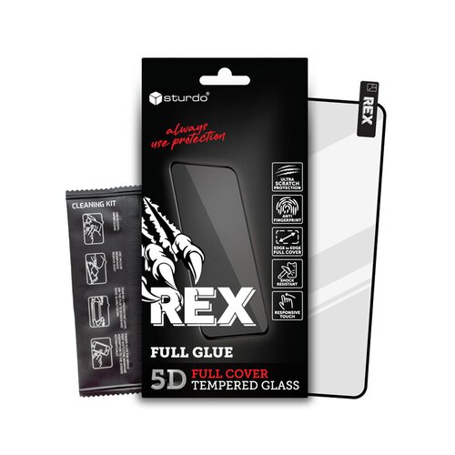 Ochranné sklo Sturdo Rex Motorola Moto G04/G24/G24 Power, celotvárové - čierne