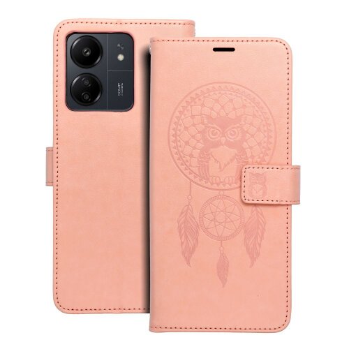 Puzdro Mezzo Book Xiaomi Redmi 13C/Poco C65 vzor dreamcatcher - broskyňové