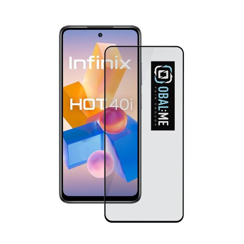 Ochranné sklo OBAL:ME 5D Infinix Hot 40i, celotvárové - čierne