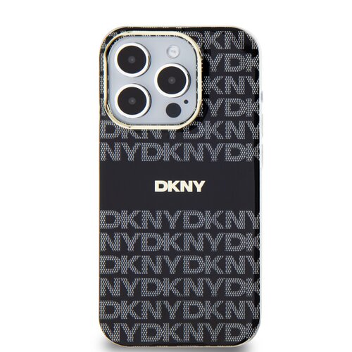 Puzdro DKNY PC/TPU Repeat Pattern Tonal Stripe Magsafe iPhone 14 Pro - čierne