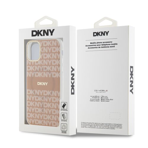 DKNY PC/TPU Repeat Pattern Tonal Stripe Magsafe Zadní Kryt pro iPhone 11 Pink