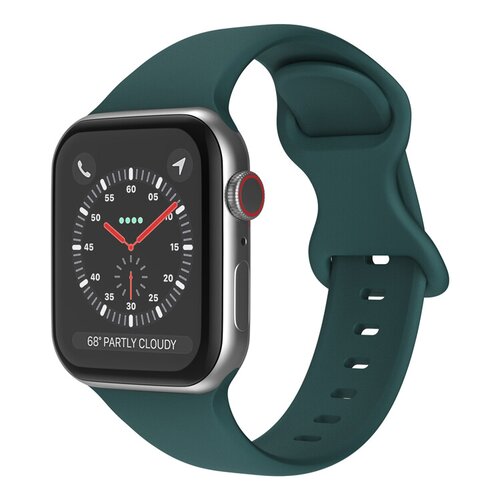mobilNET silikónový remienok na Apple Watch, 38-41mm (S), tm. zelený