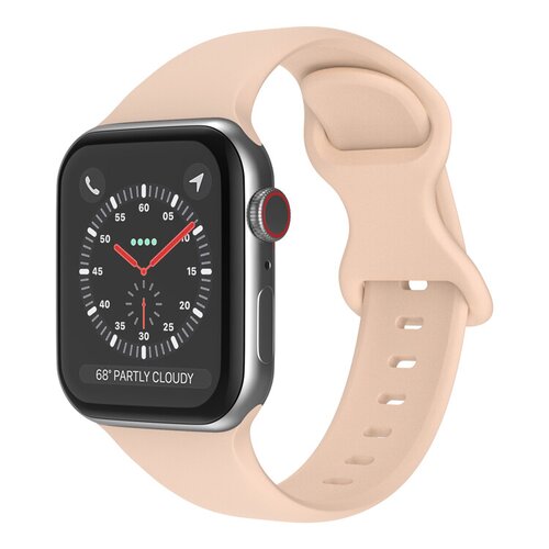 mobilNET silikónový remienok na Apple Watch, 38-41mm (S), pieskovo ružový