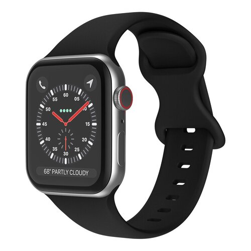mobilNET silikónový remienok na Apple Watch, 42-49mm (L), čierny