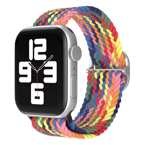 mobilNET nylonový remienok na Apple Watch, 38-41mm (S), dúhový