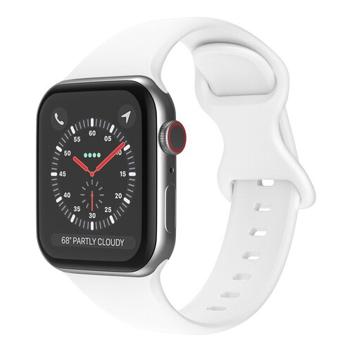 mobilNET silikónový remienok na Apple Watch, 38-41mm (S), biely