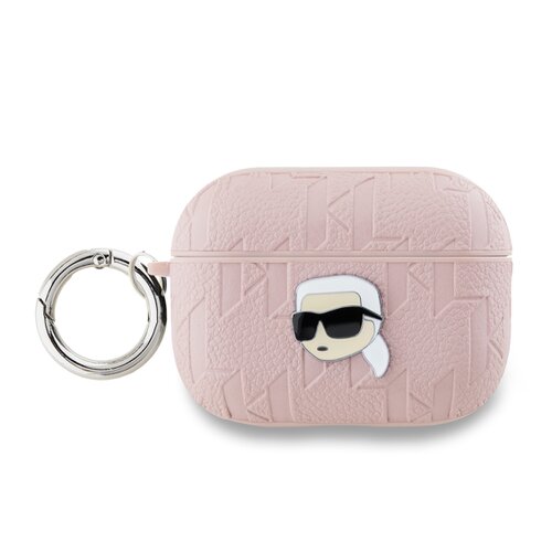 Karl Lagerfeld PU Embossed Karl Head Pouzdro pro AirPods 3 Pink