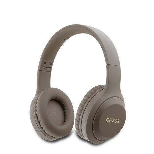 Guess Classic Silver Logo Bluetooth Stereo Headphone Brown