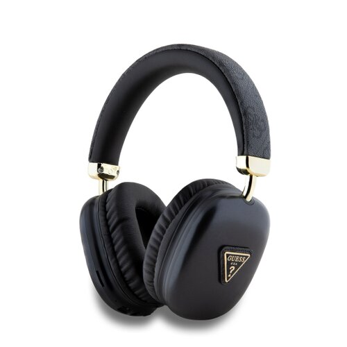 Guess PU Leather 4G Triangle Logo Bluetooth Stereo Headphone Black