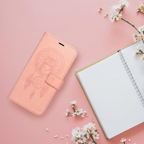 Puzdro Mezzo Book Xiaomi Redmi Note 13 4G, vzor dreamcatcher - oranžové