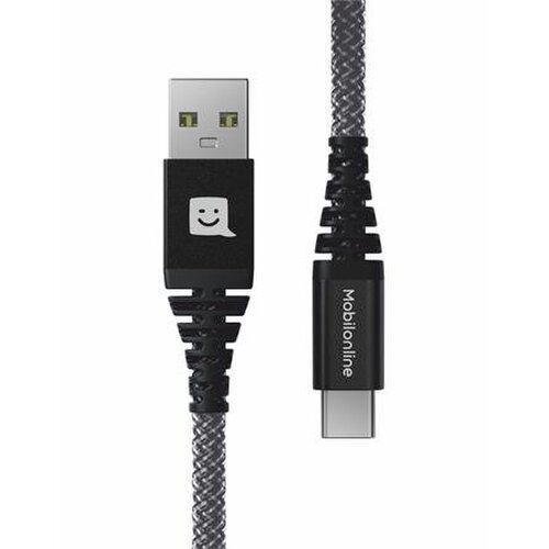 EKO KÁBEL Kevlar USB/USB-C 3,0 M 60W Antracit