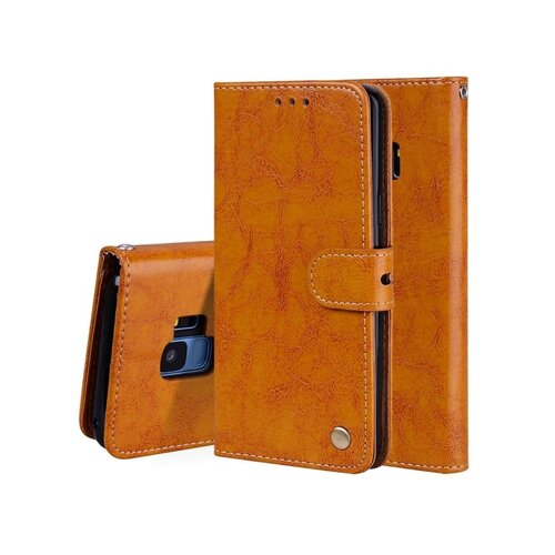 Puzdro Leather Wallet Book Samsung Galaxy S9 - hnedé